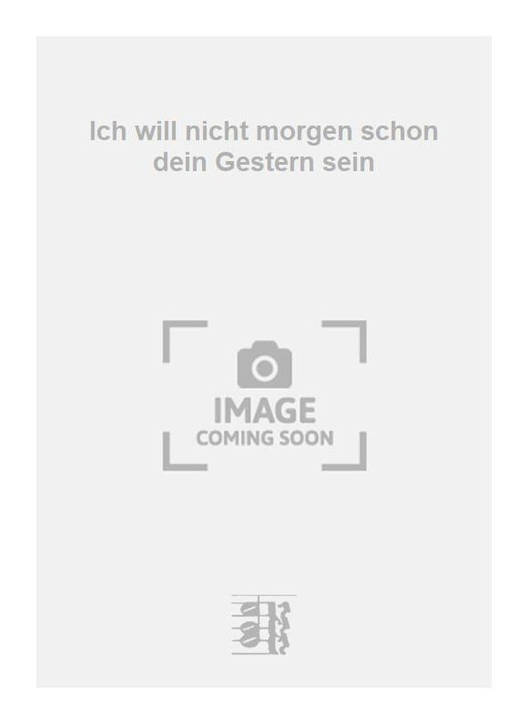 Ich will nicht morgen schon dein Gestern sein
